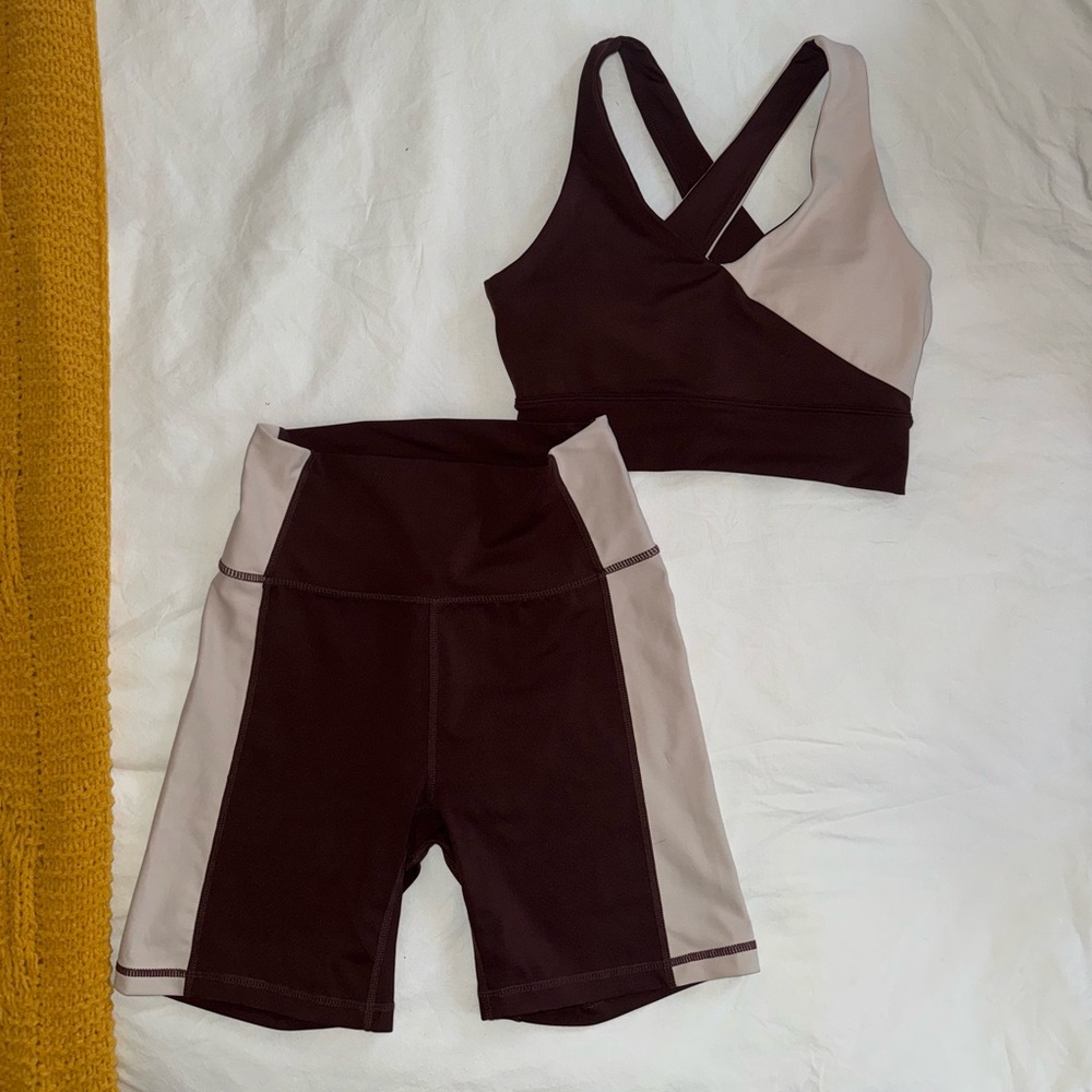 Women's Two-Tone Bike Shorts Set